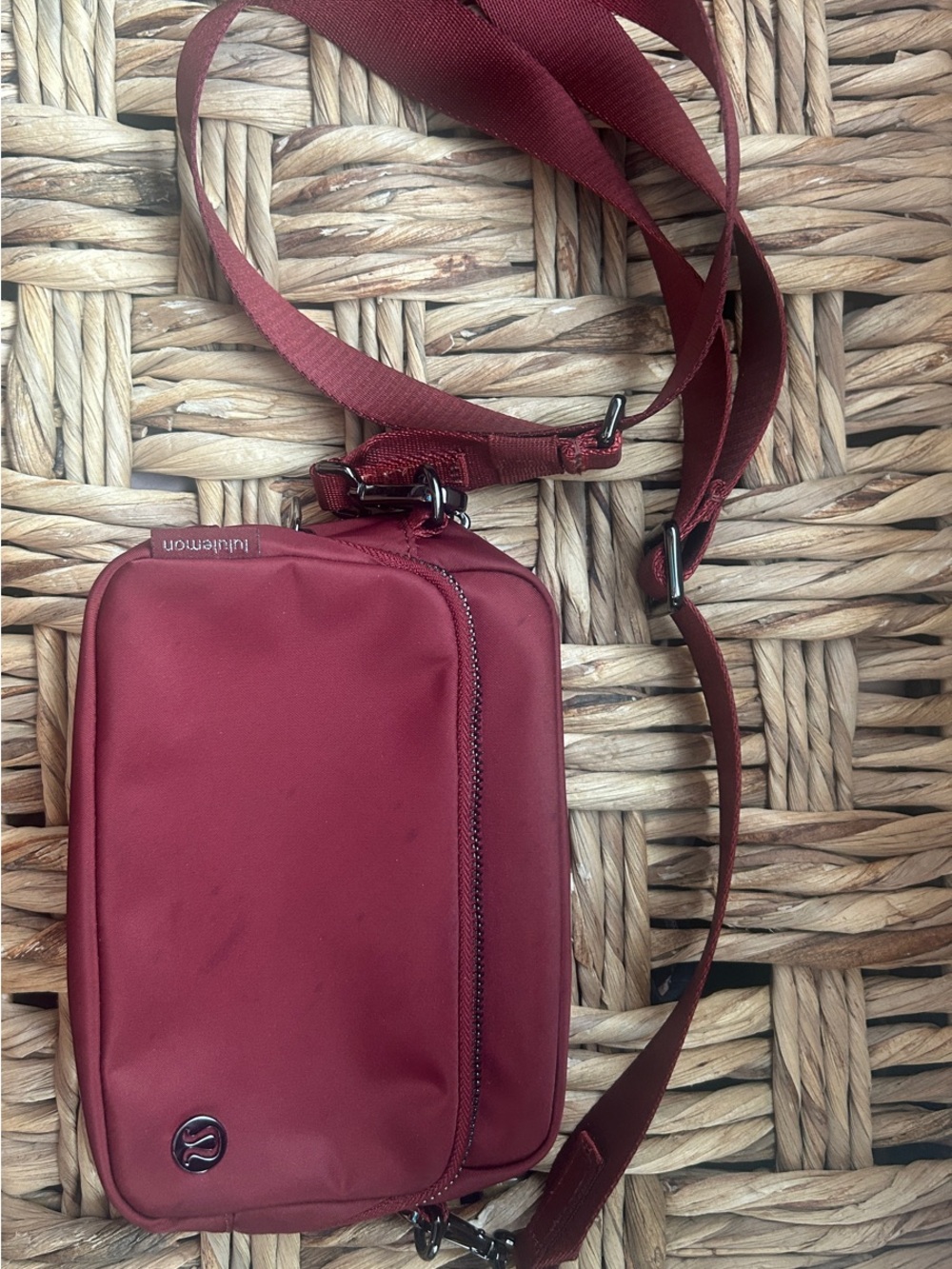 lululemon athletica Small Crossbody Belt Bag in Burgundy